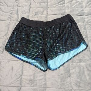 Champion Black and Blue Athletic Shorts with Elastic Waistband